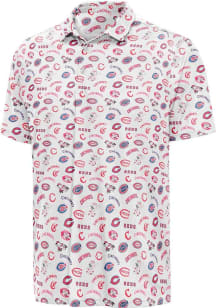 Antigua Cincinnati Reds Mens White Cooperstown Short Sleeve Polo