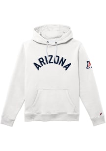 League Arizona Wildcats Mens White Felt 1991 Long Sleeve Hoodie