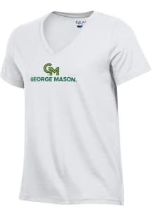 Gear For Sports George Mason University Womens White Ayla Short Sleeve T-Shirt