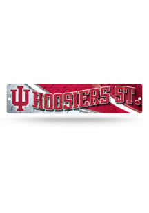 Indiana Hoosiers Plastic Sign - Crimson