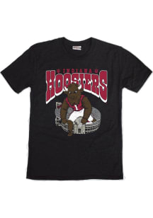 Indiana Hoosiers Black Hoosier the Bison in Memorial Stadium Short Sleeve Fashion T Shirt