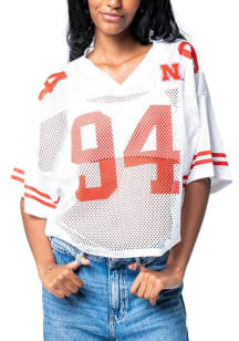 Nebraska Cornhuskers Womens Vintage Practice Fashion Football Jersey - White