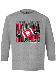 Summit Sportswear Indiana Hoosiers Youth Grey 2025 College Football National Champions Windiana Lo..