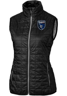 Cutter and Buck San Jose Earthquakes Womens Black Rainier PrimaLoft Vest