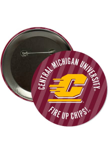Central Michigan Chippewas 3" Stripes Button - Maroon