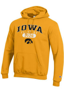 Champion Iowa Hawkeyes Mens Gold Class of 2026 Powerblend Long Sleeve Hoodie
