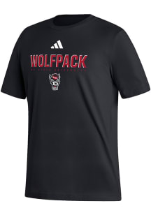 Adidas NC State Wolfpack Black Heat Seal Fresh Short Sleeve T Shirt