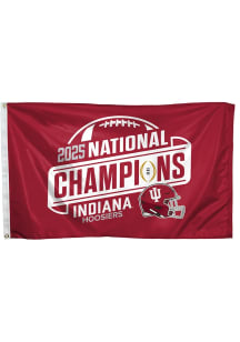 Indiana Hoosiers 3x5 Alt 2025 Nat Champ Silk Screen Grommet Flag - Crimson