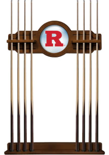 Rutgers Scarlet Knights Solid Wood Cue Rack Pool Table