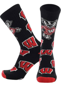 Wisconsin Badgers Mayhem Mens Dress Socks