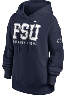 Nike Penn State Nittany Lions Womens Navy Blue Phoenix Hooded Sweatshirt