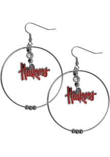 Nebraska Cornhuskers Hoop Womens Earrings