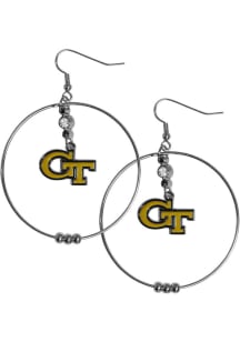GA Tech Yellow Jackets Hoop Womens Earrings