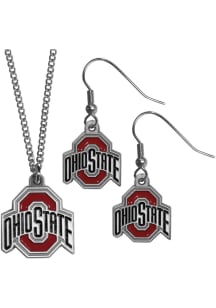 Ohio State Buckeyes Dangle W Necklace Womens Earrings