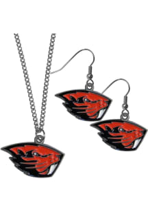 Oregon State Beavers Dangle W Necklace Womens Earrings