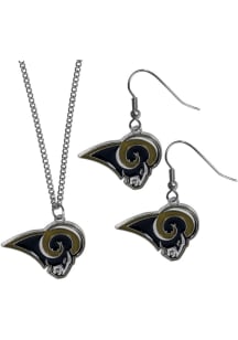 Los Angeles Rams Chrome Dangle W Necklace Womens Earrings