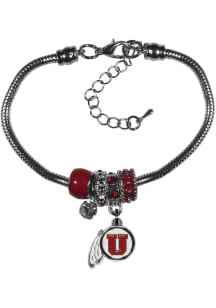Utah Utes Euro Bead Bracelet Womens Bracelet