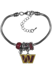 Washington Commanders Euro Bead Bracelet Womens Bracelet