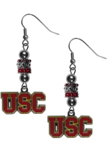 USC Trojans Euro Bead Earrings Womens Earrings