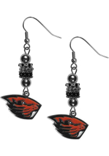 Oregon State Beavers Euro Bead Earrings Womens Earrings