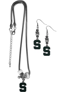 Michigan State Spartans 2 Piece Euro Bead Womens Earrings