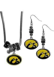 Iowa Hawkeyes 2 Piece Euro Bead Womens Earrings