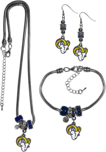 Los Angeles Rams 3 Piece Euro Bead Womens Earrings
