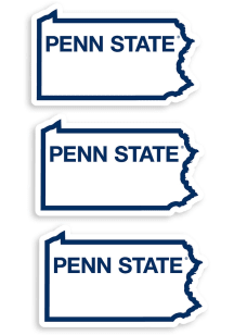 Penn State Nittany Lions Home State Auto Decal - White