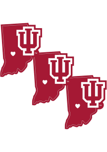 Indiana Hoosiers Home State Auto Decal - White