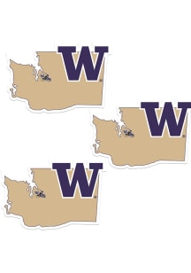 Washington Huskies Home State Auto Decal - White