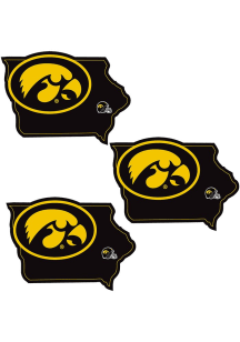 Iowa Hawkeyes Home State Auto Decal - White