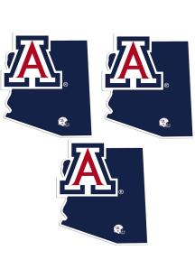 Arizona Wildcats Home State Auto Decal - White