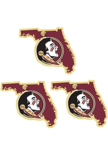 Florida State Seminoles Home State Auto Decal - White