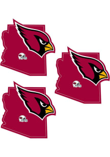 Arizona Cardinals Home State Auto Decal - White