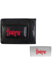 Nebraska Cornhuskers Leather w Money Clip Mens Bifold Wallet