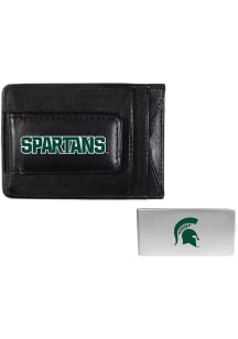 Michigan State Spartans Leather w Money Clip Mens Bifold Wallet