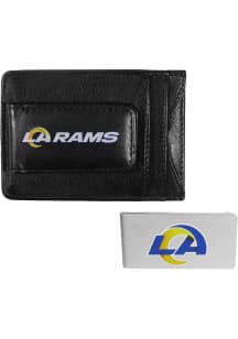 Los Angeles Rams Leather w Money Clip Mens Bifold Wallet