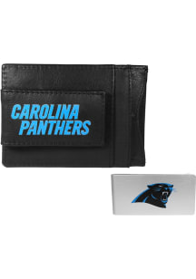 Carolina Panthers Leather w Money Clip Mens Bifold Wallet