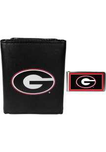 Georgia Bulldogs Leather Mens Money Clip