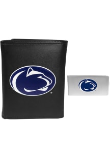 Penn State Nittany Lions Leather w Money Clip Mens Trifold Wallet
