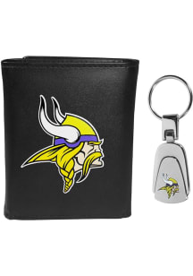 Minnesota Vikings Leather Mens Trifold Wallet