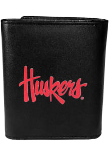 Nebraska Cornhuskers Leather Style Mens Trifold Wallet
