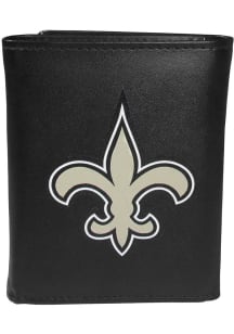 New Orleans Saints Leather Mens Trifold Wallet
