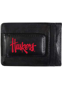 Nebraska Cornhuskers Leather Cash & Card Holder Mens Bifold Wallet