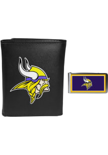 Minnesota Vikings Money Clip Mens Trifold Wallet