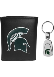Michigan State Spartans Key Chain Mens Trifold Wallet