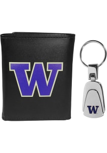 Washington Huskies Key Chain Mens Trifold Wallet