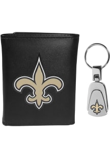 New Orleans Saints Key Chain Mens Trifold Wallet