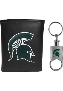Michigan State Spartans Valet Key Chain Mens Trifold Wallet