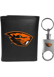 Oregon State Beavers Valet Key Chain Mens Trifold Wallet